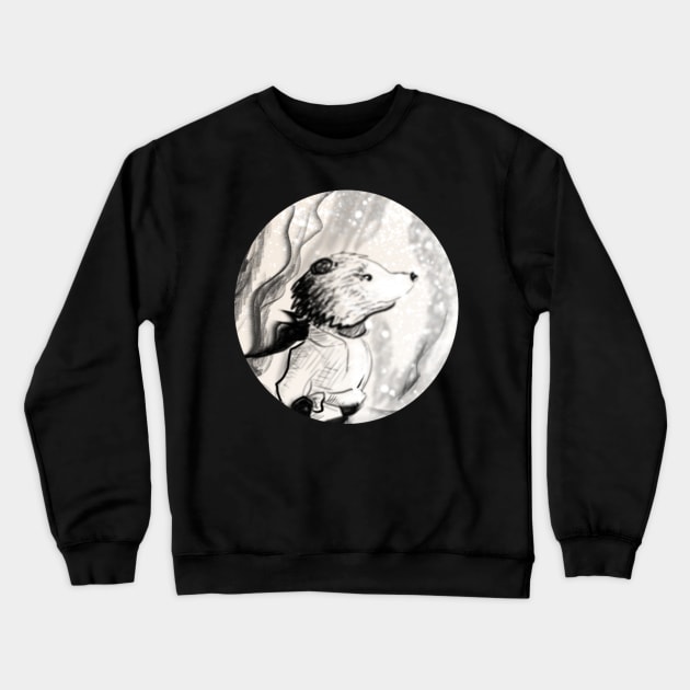 Mole lost in the woods - Children's book inspired designs Crewneck Sweatshirt by STearleArt